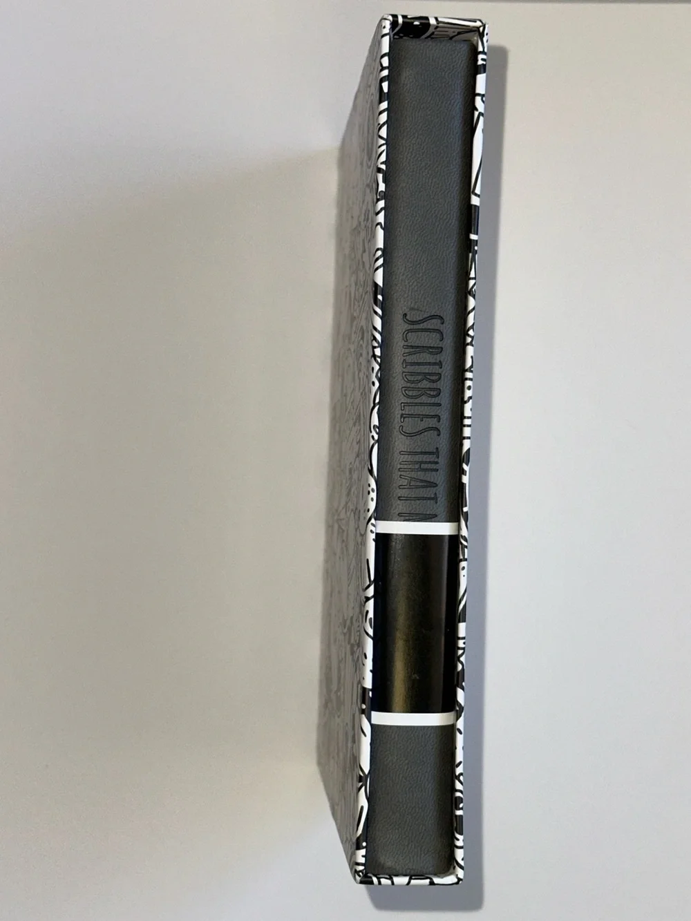 Charcoal Dotted A5 Notebook with Red Elastic Scribbles That Matter